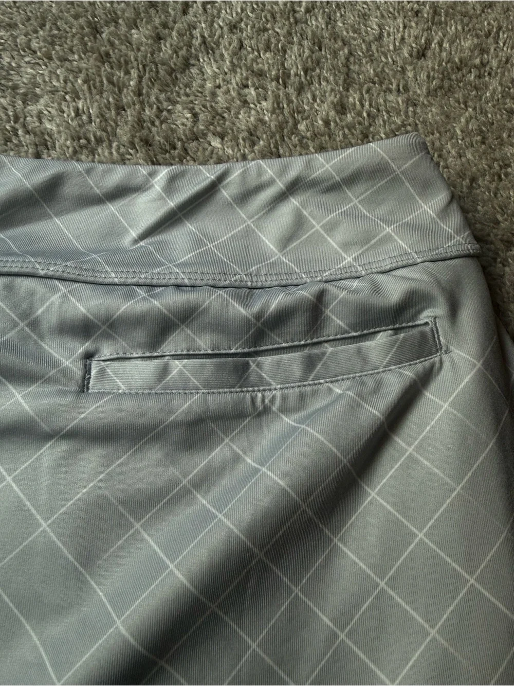 Nike Light Gray Mini Skort with White Diamond Grid